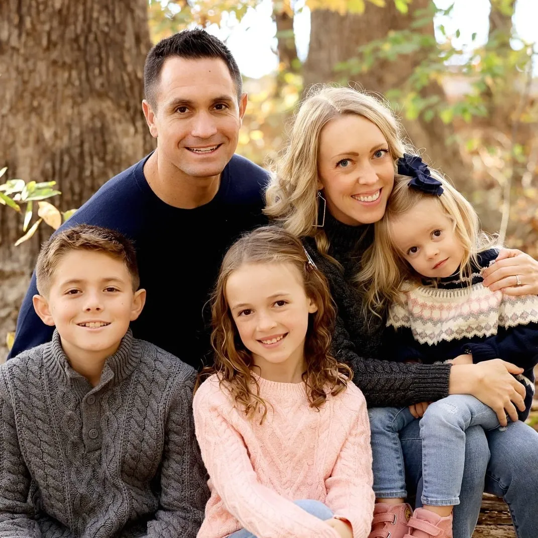 The Dastrup family behind The Heritage Barn.